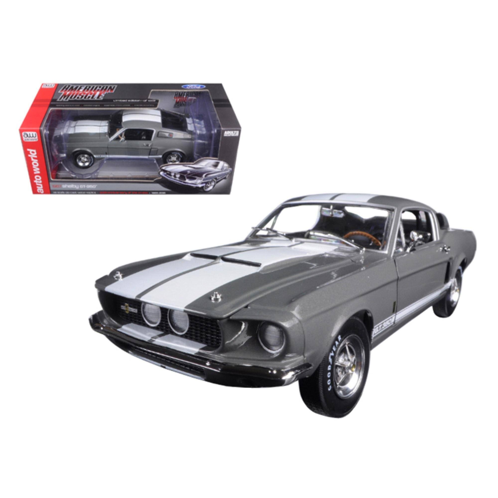1967 Ford Shelby Mustang Gt-350 Medium Gray Metallic 50th Anniversary Limited Edition to 1002pc 1/18