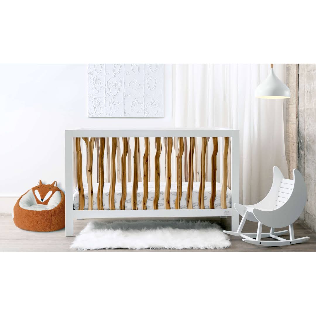 Milk Street Baby Branch Convertible Crib (Color: Acacia/Snow)