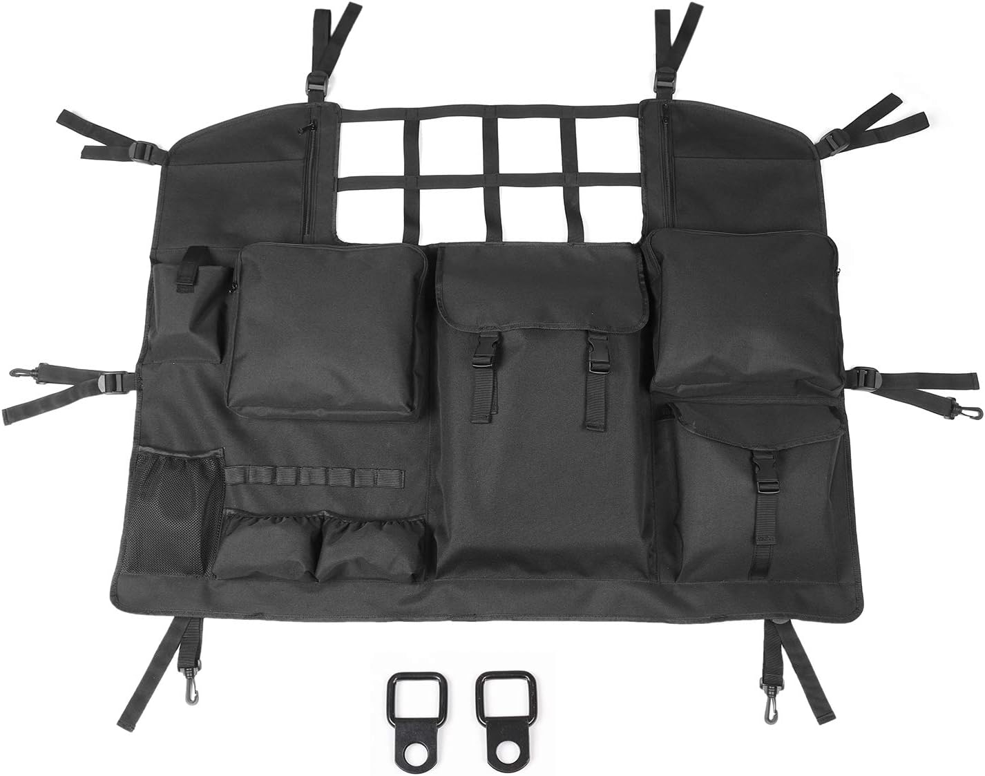 RT-TCZ for Jeep Trunk Storage Bag with Multi-Pockets Tool Kits Organizers Cargo Bag Back Seat Bag for Jeep JK JKU JL JLU Sahara Sport Rubicon