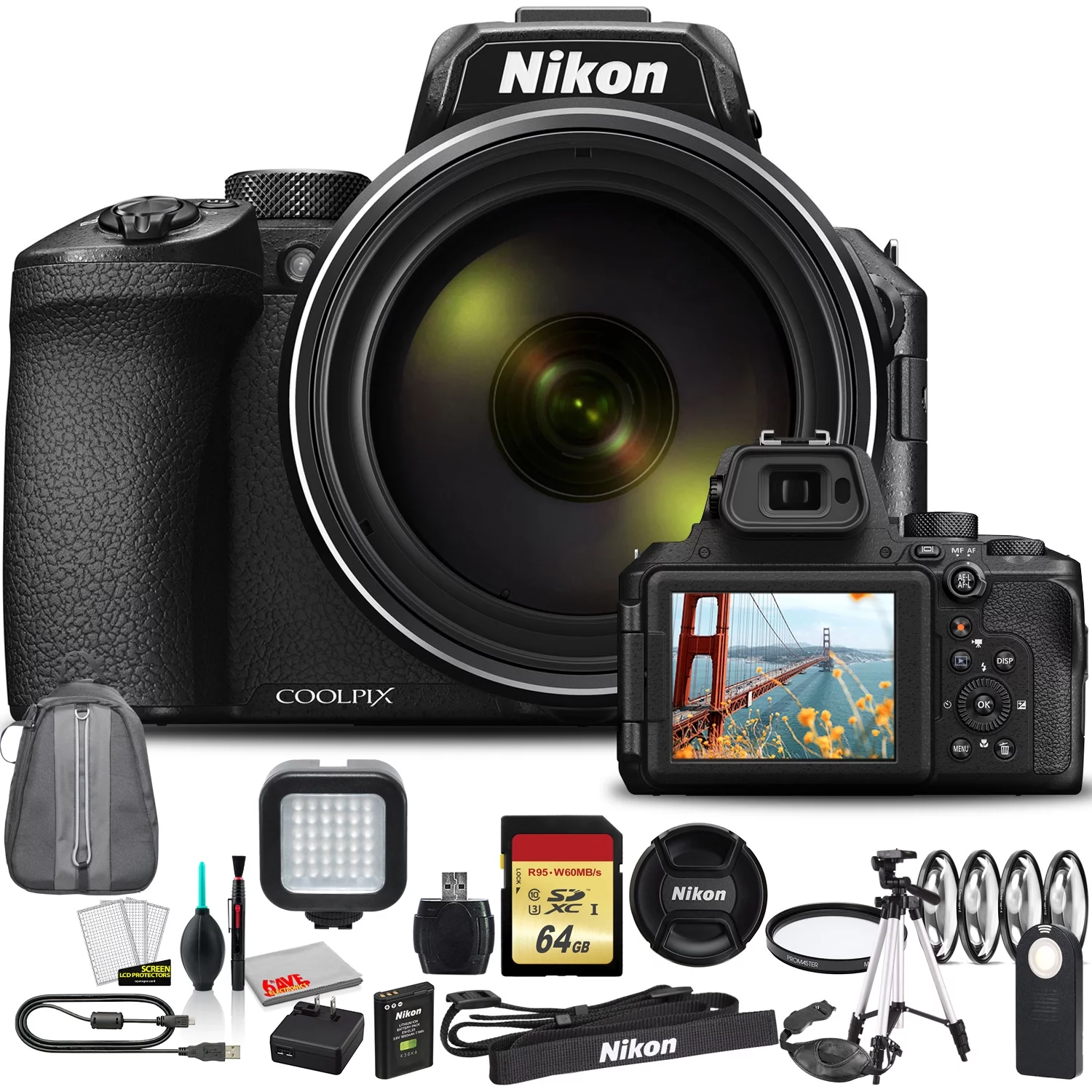 Nikon COOLPIX P950 Camera - Kit with Bag + LED Light + More (International Model) - Curated Treasures Market