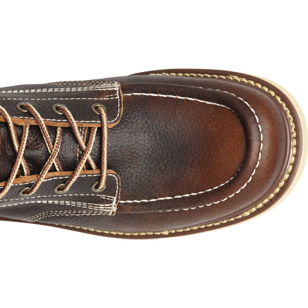 Carolina Flatiron Brown 6-Inch Moc Toe Wedge Work Boot, 11 Medium (D)