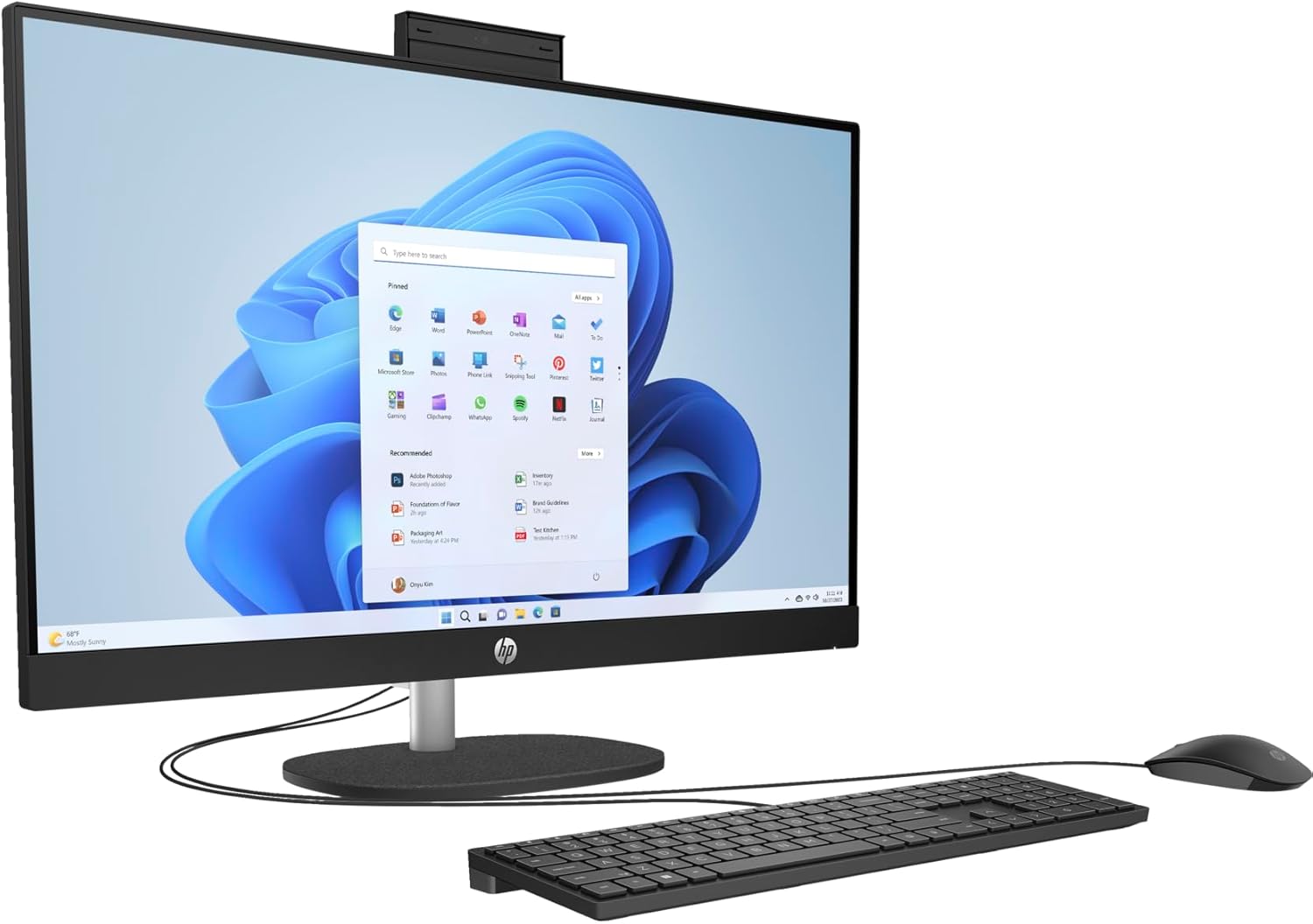 HP 27-inch All-in-One Desktop with Intel Core i7 Processor, 64GB RAM, 8TB SSD, Windows 11 Pro - Personal Computer