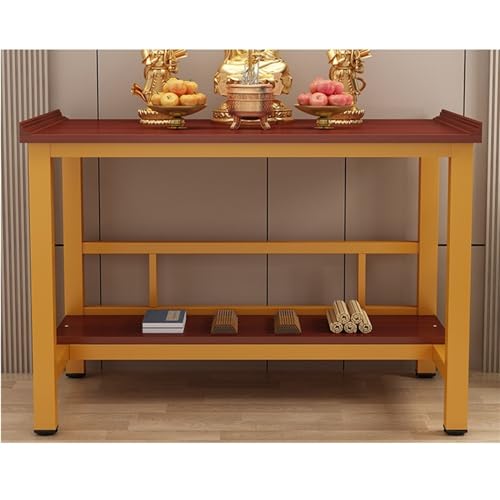 FEELIN Offering Buddha Altar Home Chinese Style Buddha Table Single-Layer Buddha Table Simple Porch Table Incense Table Offering Table Cabinet Tribute Table(Size:80cm)