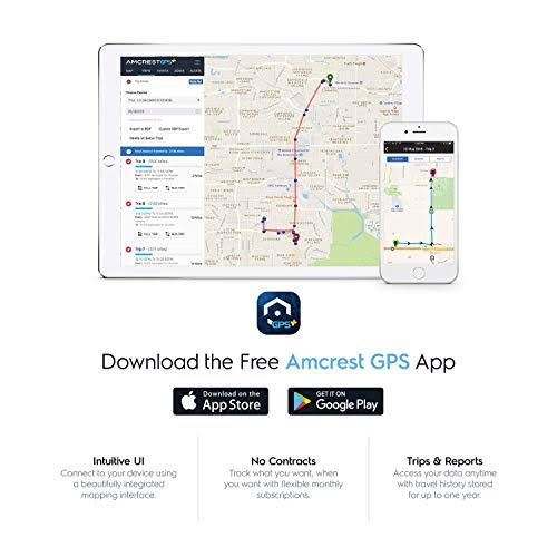 Amcrest 4G LTE GPS Tracker - Portable Mini Hidden Real-time GPS Tracking Device for Vehicles, Cars, Kids, Persons, Assets W/geo-
