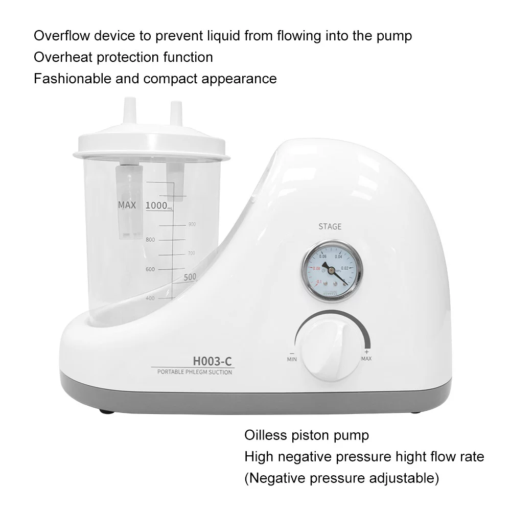 Vinmax Portable Oil Free Vacuum Machine Phlegm Suction Unit Device