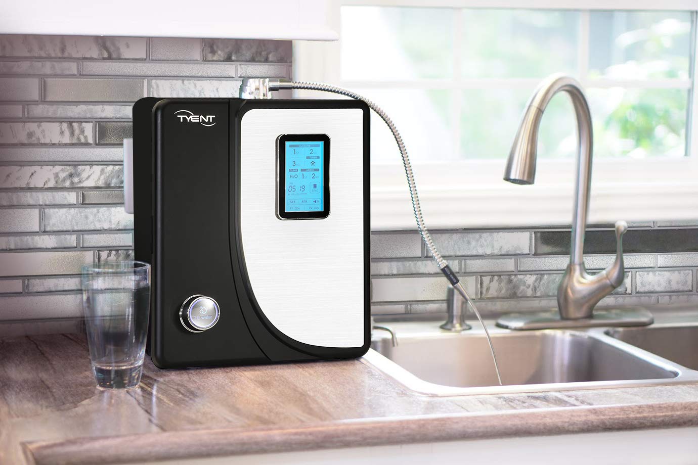 Tyent - H2 Hybrid Water Ionizer - Industry-First Twin-Cell Hybrid Technology - Hydrogen-Enriched Water at Neutral & Alkaline pH - Touchscreen & Autofill Controls - Advanced Filtration for Wellness