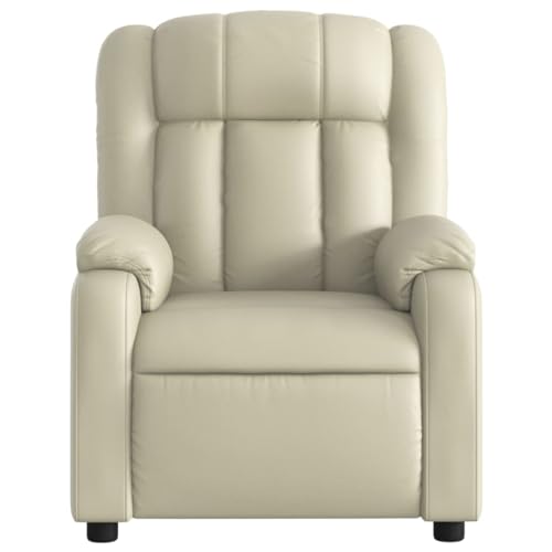 Massage Recliner Chair Cream Faux Leather,UltraComfortable Massage Recliner Chair with Adjustable Positions and, Massage Living Room Furniture