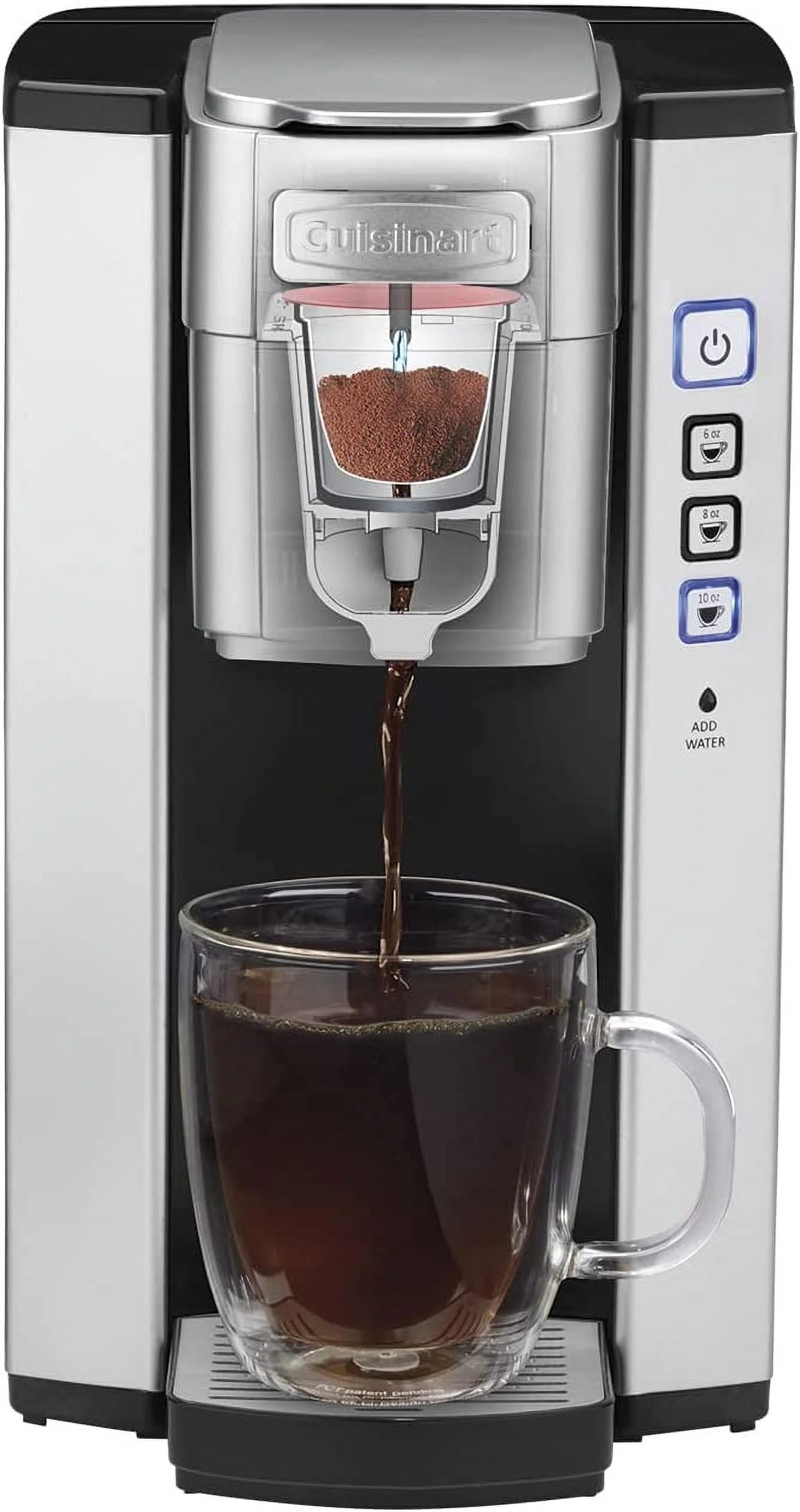 Coffee Maker by   Single Serve 72-Ounce Reservoir Coffee Machine  Programmable Brewing & Hot Water Dispenser  Stainless Steel  SS-10P1