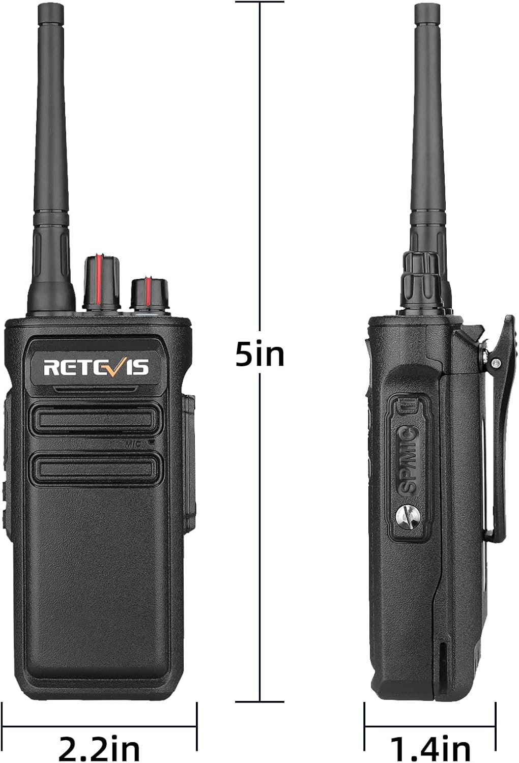 Retevis RB23 Waterproof Walkie Talkies with Earpiece,GMRS Two Way Radio Long Range,with 6 Way Multi Gang Charger,Heavy Duty Walkie Talkie for Business (6 Pack)