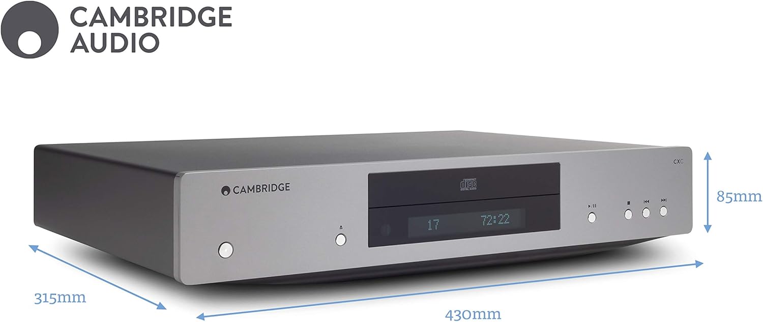 Cambridge Audio CXC CD Transport Player for Home, No Radio (Lunar Grey)