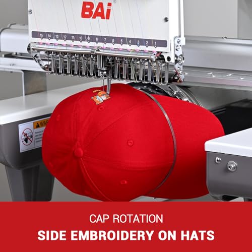 BAi THE MIRROR Embroidery Machine With 15 Needle,1200SPM Max Speed Commercial Embroidery Machine,13.7x19.7 Inches Embroidery Area,Wifi Available 10"Touch Screen Multi Needle Embroidery Machine,