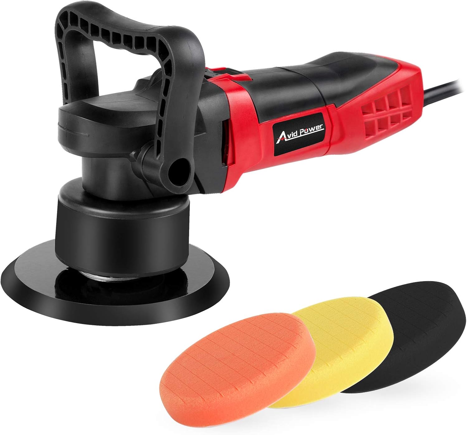 Avid Power Buffer Polisher, 6-inch Dual Action Polisher Random Orbital Car Buffer Polisher Waxer with Variable Speed, 3 Foam Pads for Car Polishing and Waxing, AEP127