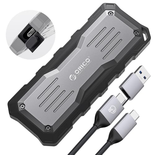 ORICO 1TB Portable SSD Up to 2000MB/s, Interface Extra Protection, Metal Body + Rubberized Casing External Solid State Drive, Water and Dust Resistance for X-sports, Outdoors Professionals, PSSD - O20