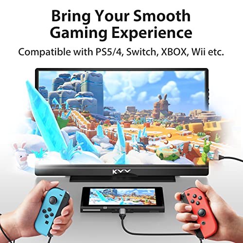 KYY Portable Monitor 15.6inch FHD 1080P USB-C Portable Laptop Monitor