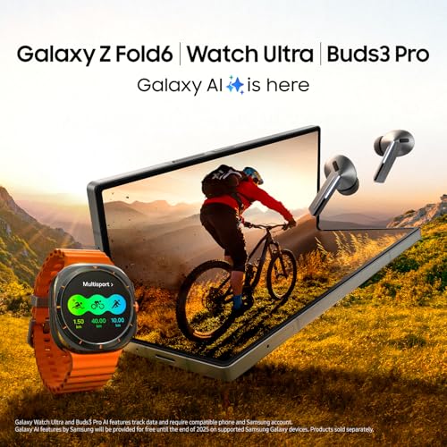 Samsung Galaxy Z Fold 6, 512GB Unlocked Android Smartphone, Circle to Search, Hands-Free Interpreter, AI Photo Edits, Foldable Display for Multitasking, 2024, US 1 Yr Warranty, Silver Shadow