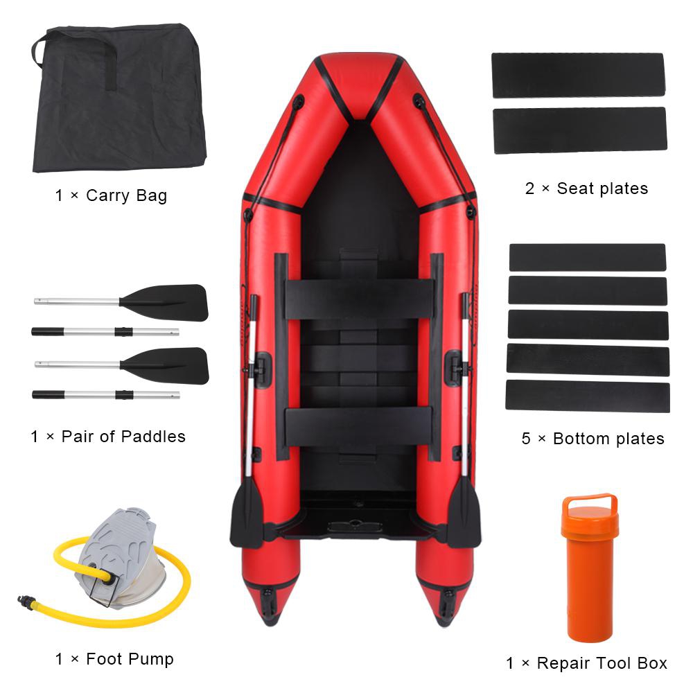 Inflatable Boat Kayak for Adult, 10Ft Raft Inflatable Kayak Canoe, 3 Person Fishing Boat w/ Paddles & Repair Kit for Adults,Apply to Oce,Sea,Lake