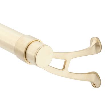 KegWorks Bar Mount Foot Rail Bracket - Satin Brushed Brass - 1.5x22 OD