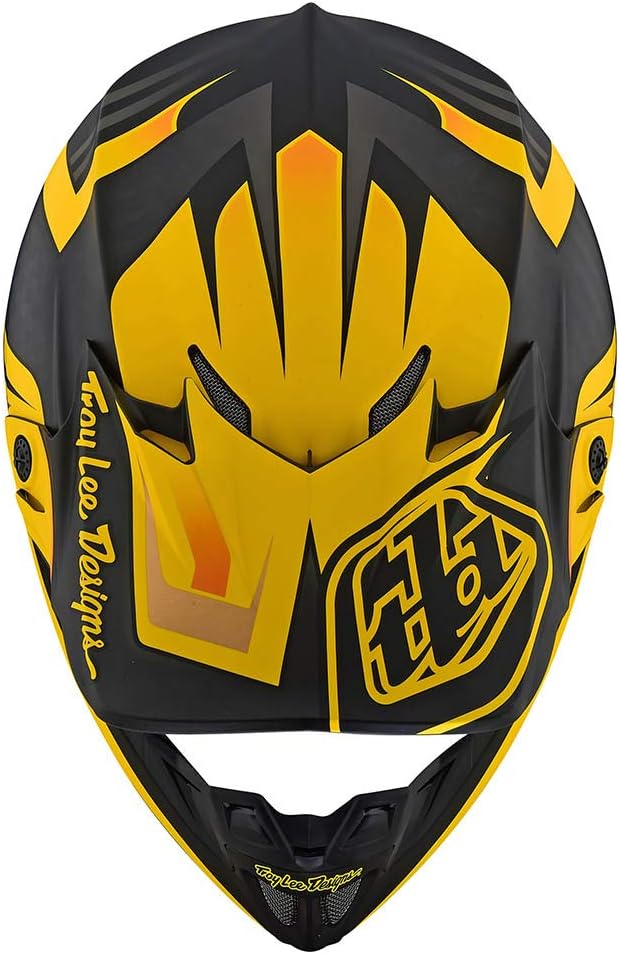 Troy Lee Designs Adult | Offroad | Motocross | SE4 Carbon w/MIPS Flash Helmet (Black/Yellow, Small)