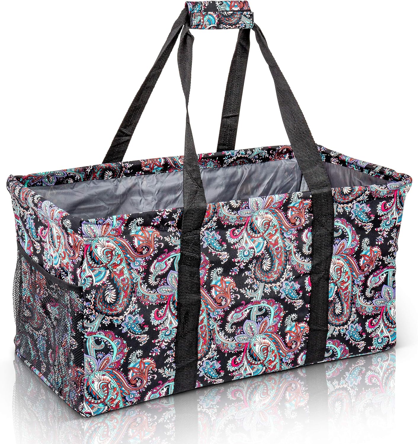 Extra Large Utility Tote Bag - Oversized Collapsible Pool Beach Canvas Basket