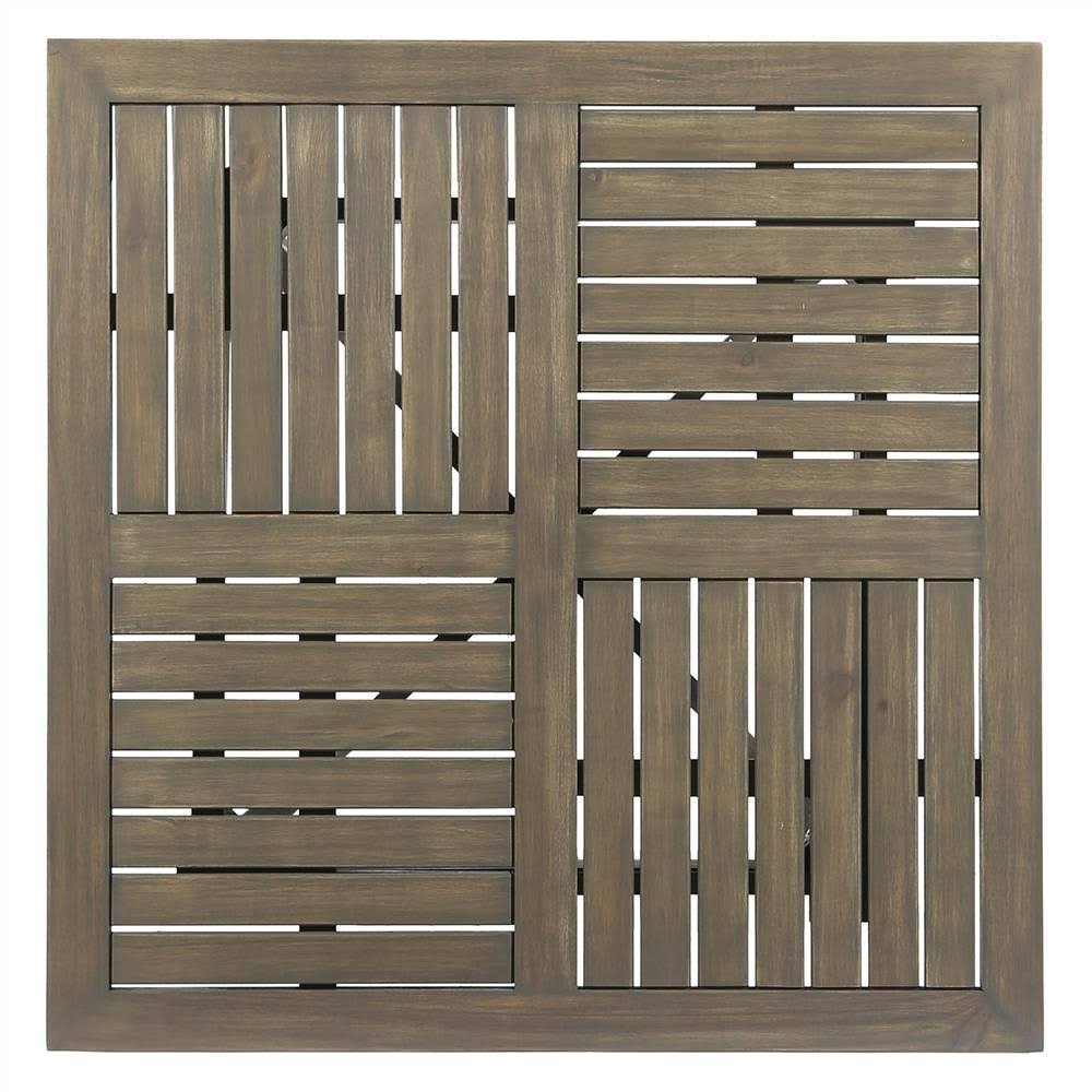 Christopher Knight Home Hermosa Outdoor Acacia Wood Square Dining Table Gray