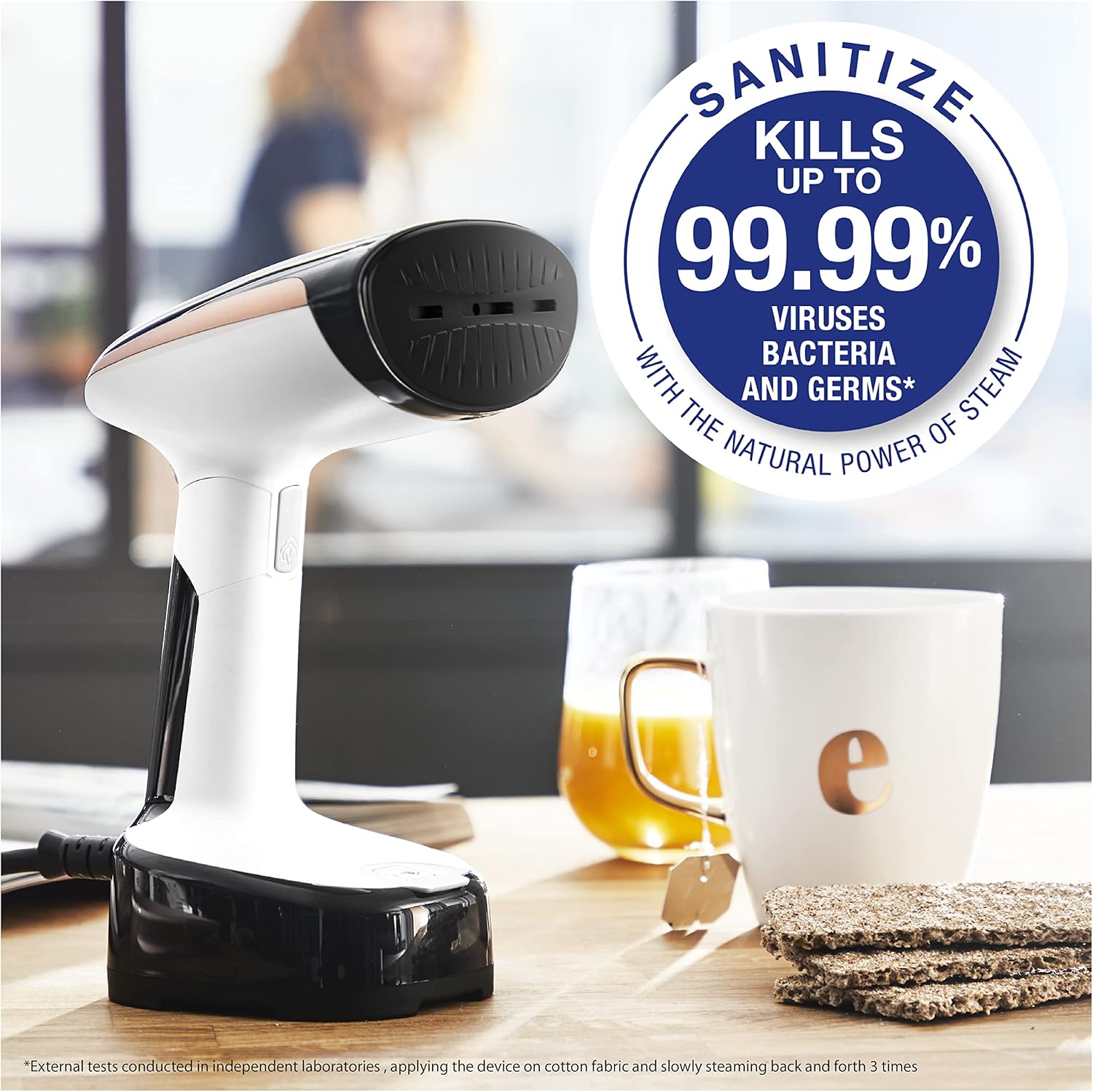 Rowenta Perfect Steam Pro Stainless Steel Soleplate Professional Steam Station & Access Steam Handheld Steamer for Clothes 15 Second Heatup, 4 Ounce Capacity 1150 Watts