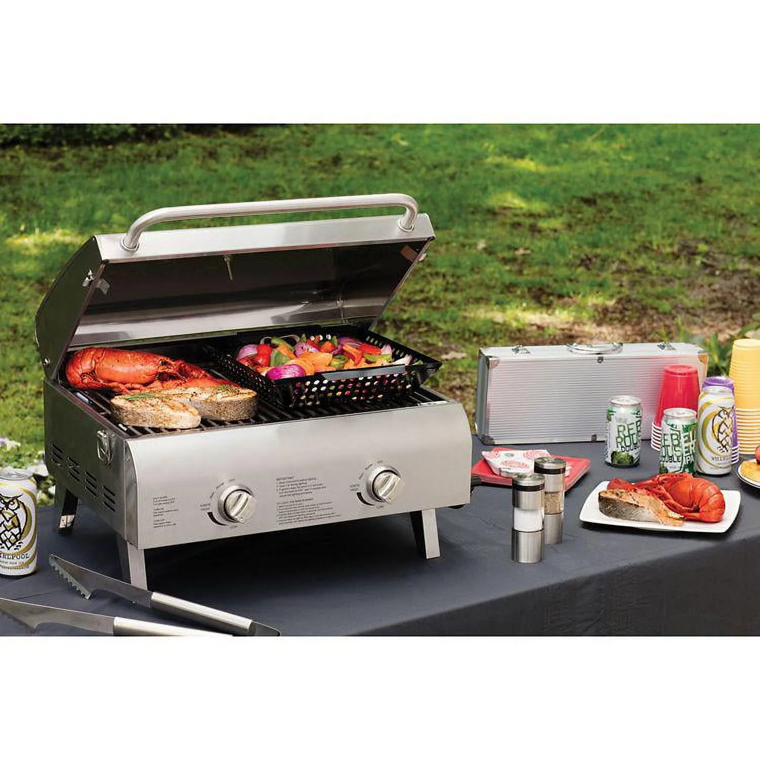 Cuisinart Gas Chef's Style Tabletop Grill, Stainless Steel