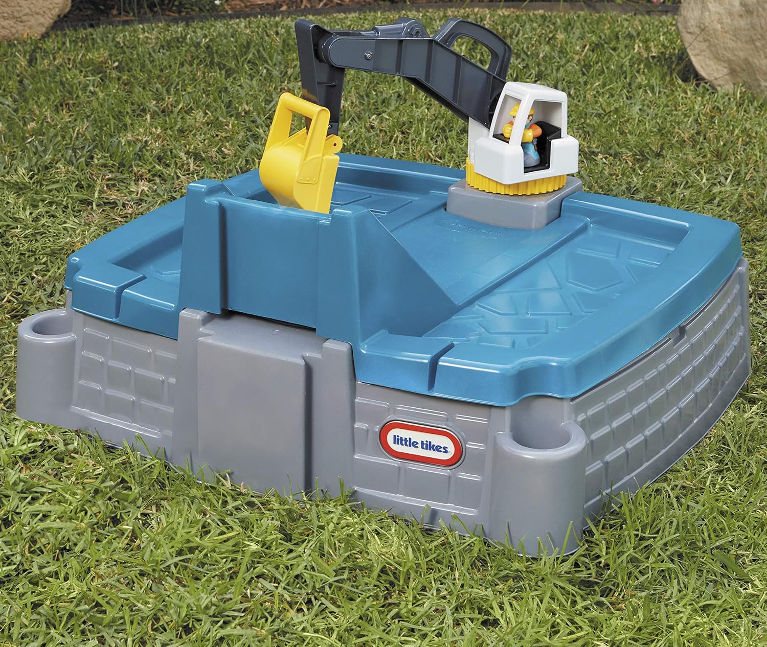 Little Tikes Dirt Diggers Excavator Sandbox for Kids, Including lid and Play Sand Accessories