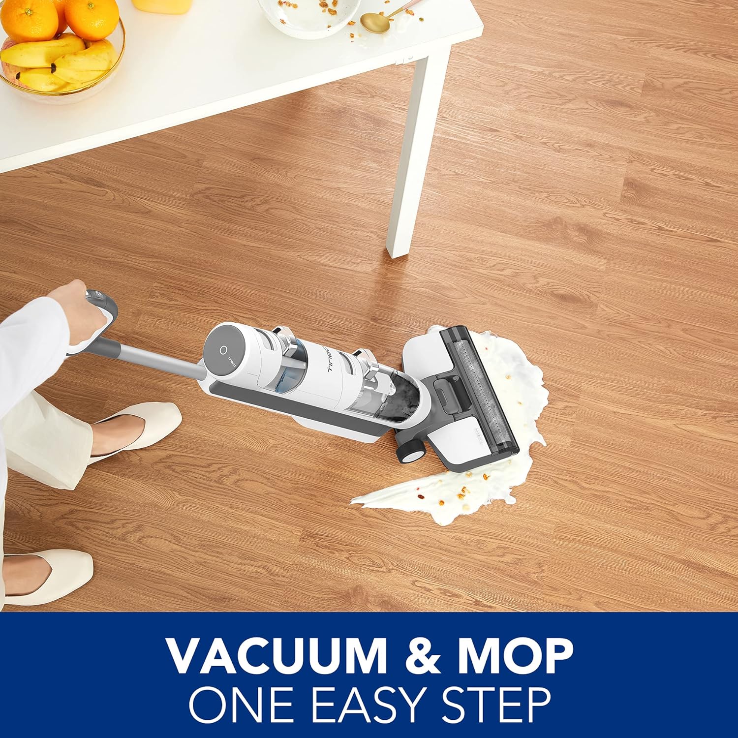 Tineco iFLOOR 3 Breeze Complete Wet Dry Vacuum Cordless Floor Cleaner and Mop One-Step Cleaning for Hard Floors