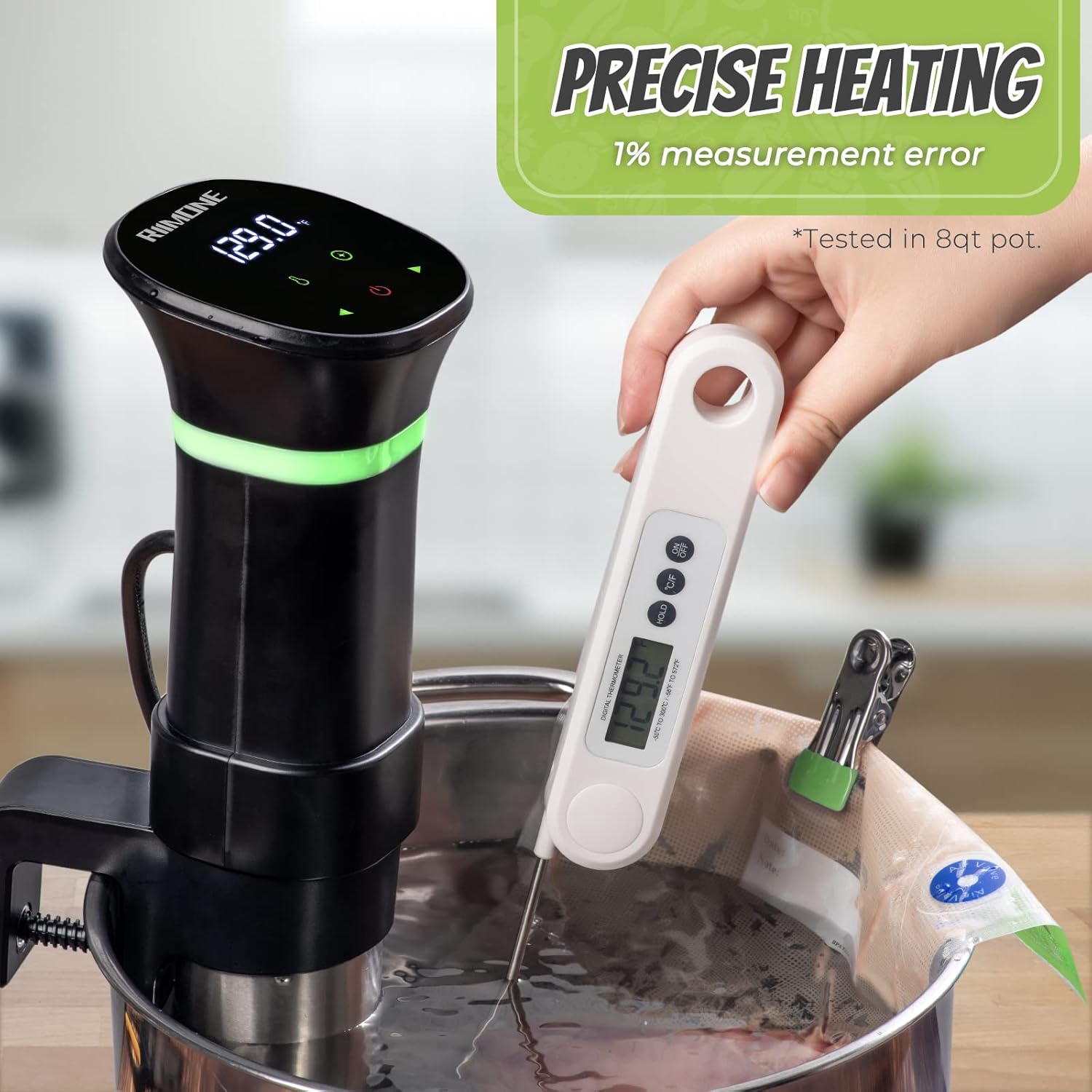 RIIMONE Sous-Vide Precision Cooker Machine, Sous Vide Water Immersion Circulator for Home Precise Cooking