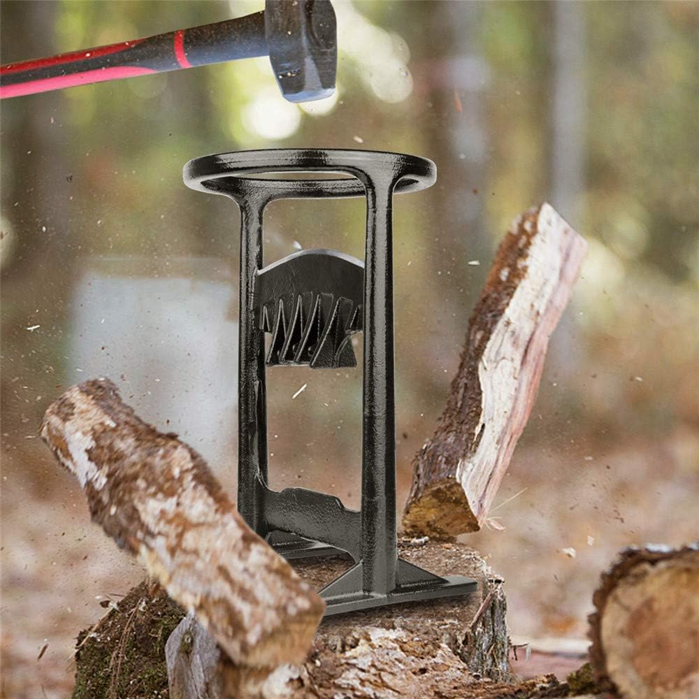 Yan Ran Firewood Kindling Splitter - Manual Wood Log Splitter Firewood Cutter - Cast Iron Wood Splitter Wedge for Home, Campsite