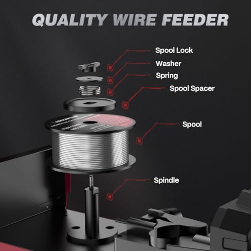ARCCAPTAIN MIG Welder, 200Amp 6 in 1 Gas MIG/Gasless Flux Core MIG/Stick/Lift TIG/Spot welding/Spool Gun 110V/220V Aluminum Multi Process Welding Machine with LED Digital Display, Burn Back Adjustment