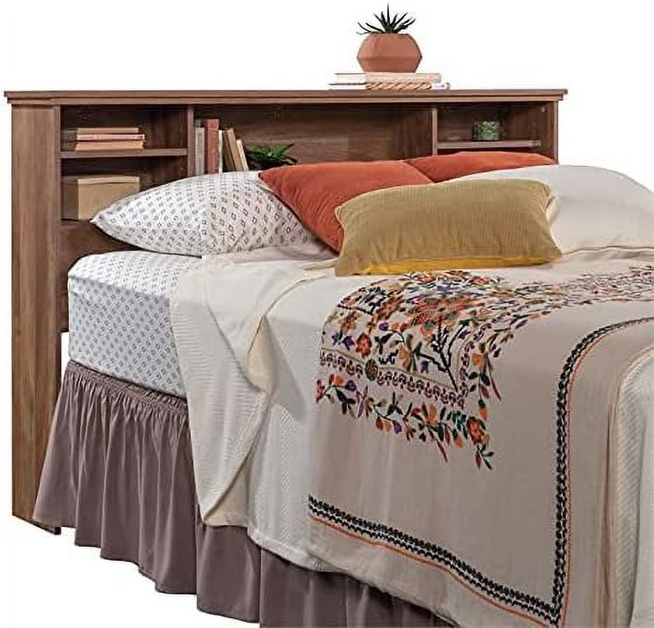 Engineered Wood Full-Queen Bookcase Headboard In Natural