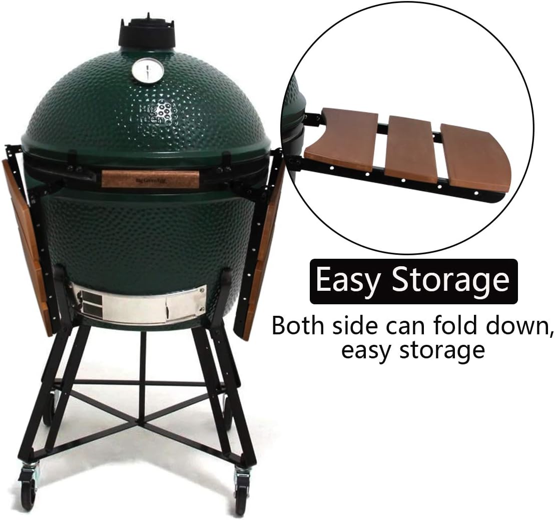 Dracarys HDPE Shelves for Big Green Egg Big Green Egg Accessories Replacement,Grill Egg Mate Folding Side Shelves Fit for Large (L) Big Green Egg Side Shelves Grill Smoker Accessories,Set of 2-New
