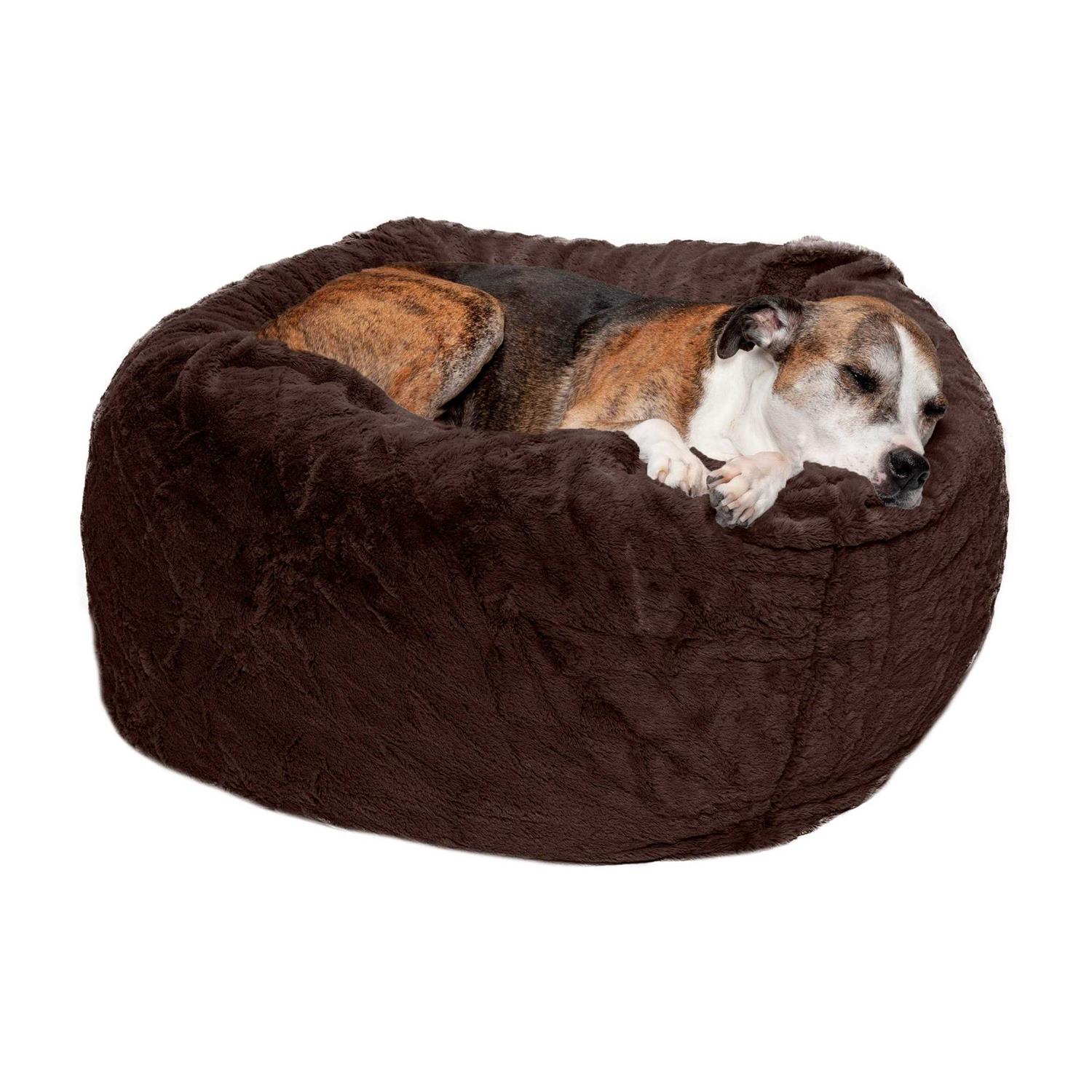 FurHaven Pet Round Plush Ball Dog Bed - Pet Supplies online store