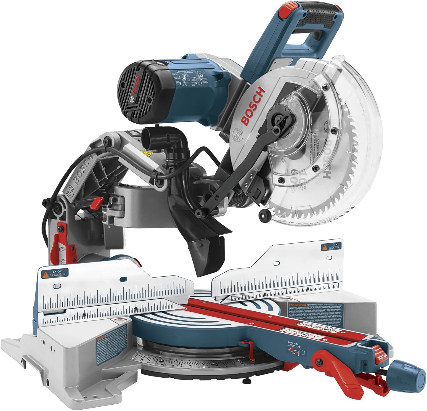 BOSCH CM10GD Compact Miter Saw - 15 Amp Corded 10 Inch Dual-Bevel Sliding Glide Miter Saw with 60-Tooth Carbide Saw Blade, Blue