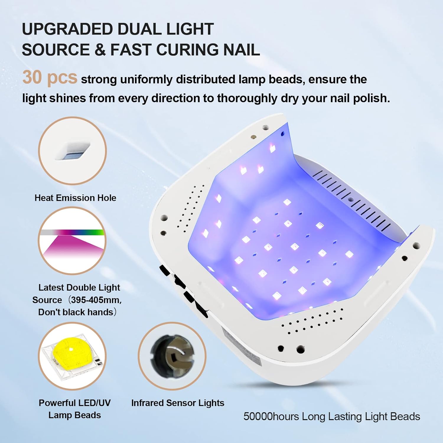 Professional Rechargeable Nail Drill Machine, Lavinda Diamond 35000RPM Electric Nail File, UV LED Nail Lamp, Lavinda Cordless Gel Nail Lamp 48W Rechargeable Nail Dryer