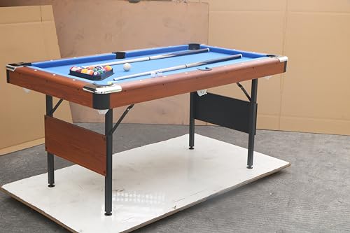 5.5 Ft Billiard Table-Portable Pool Table-Pool Arcade Game Table w/ 1 Set of 1-7/8" Billiard Balls,1 Pcs Brush, 2 Pcs Chalk,2 Pcs Cue Sticks for Living Room,Play Room,Game Room