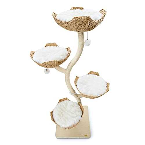 Mau Ivy Modern Cat Tree, White - Pet Supplies online store