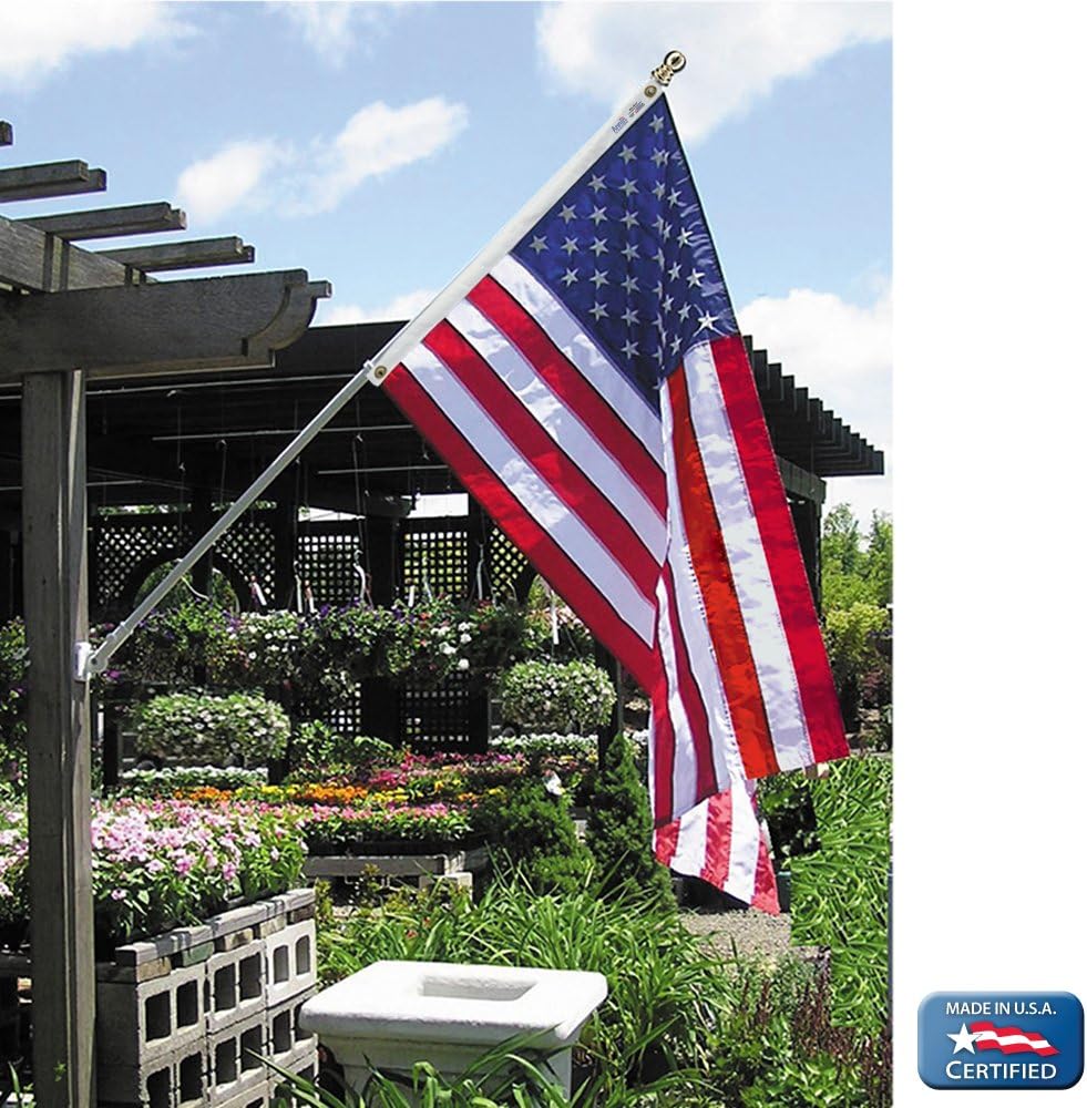 Annin & Co Model 2460 American Flag Nylon SolarGuard NYL-Glo, 3x5 ft, 100% Made in USA with Sewn Stripes, Embroidered Stars and Brass Grommets