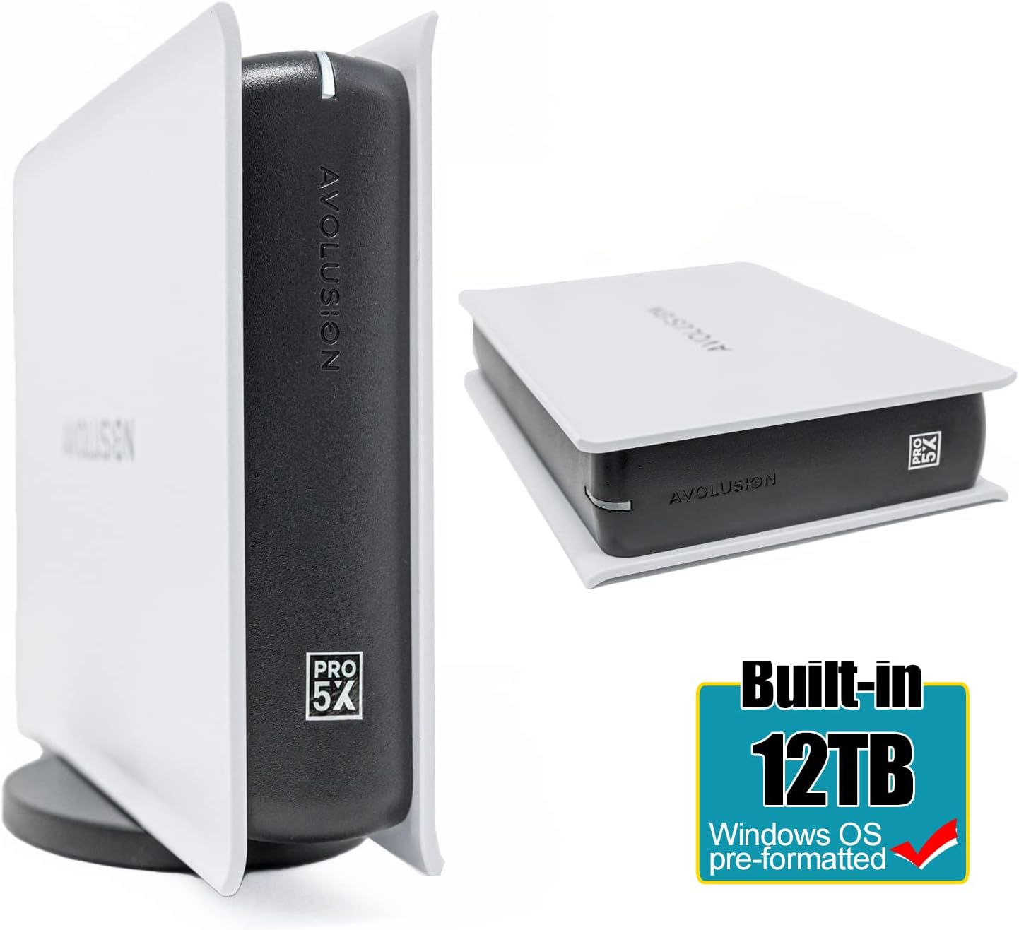Avolusion PRO-5X Series 12TB USB 3.0 External Hard Drive for WindowsOS Desktop PC/Laptop (White)