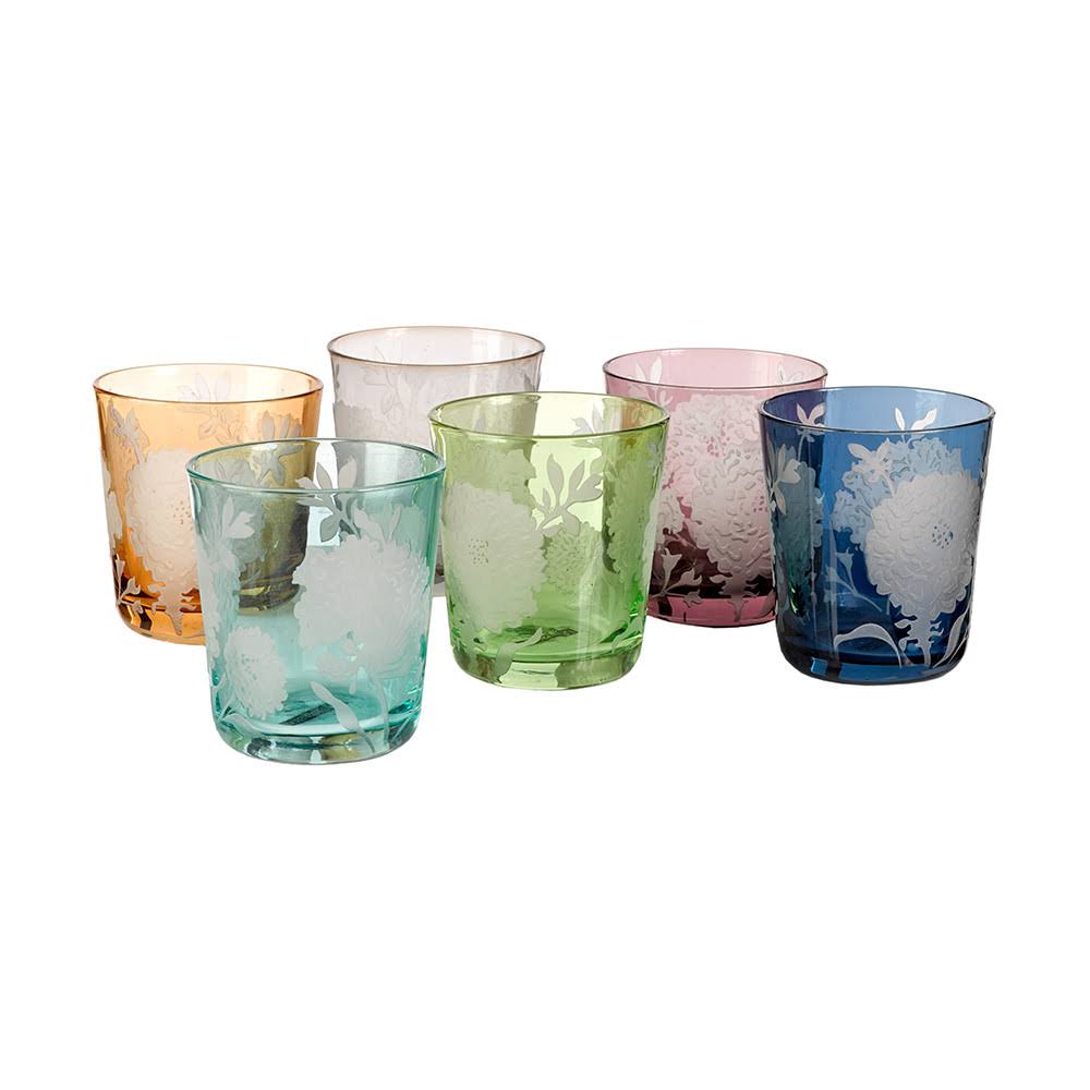 Pols Potten - Peony Glass Tumblers - Set of 6