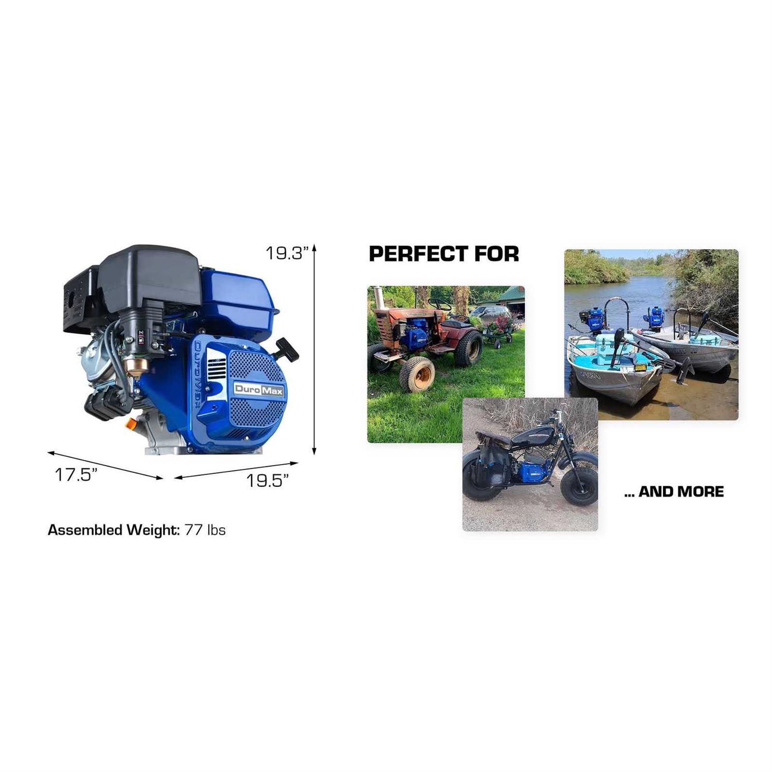DuroMax XP18HP 440cc 1-Inch Shaft Recoil Start Engine