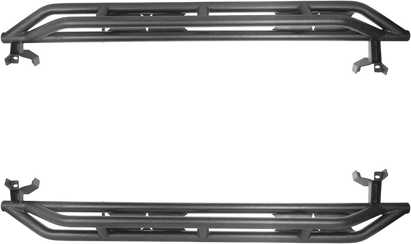 u-Box JK Wrangler Side Step Running Boards Rail Steel Nerf Bars Compatible with Jeep JK Wrangler Unlimited 2007-2018 4-Door