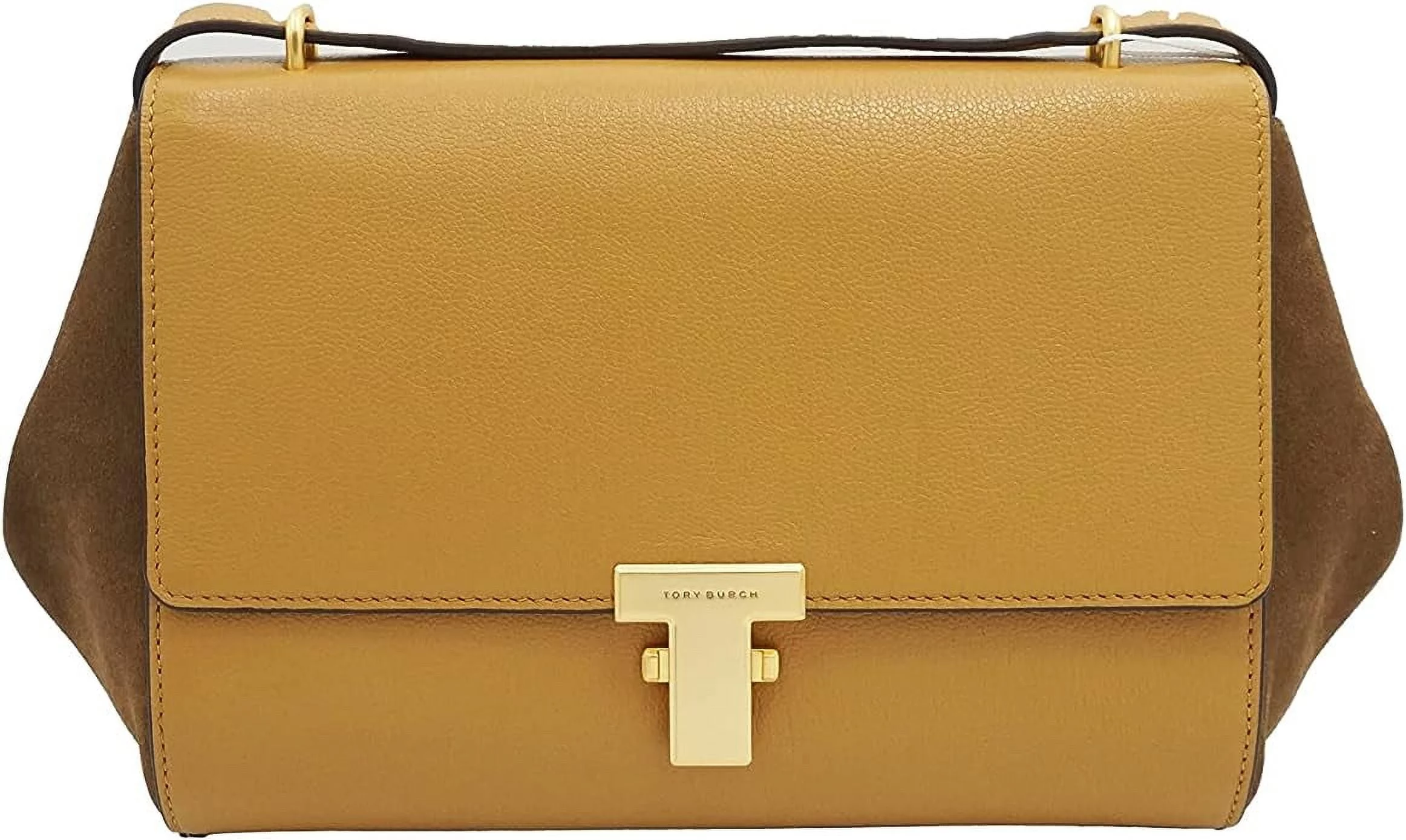 Tory Burch 80333 Tiramisu Brown Gold Hardware Juliette Women's Suede/Leather -Satchel Bag