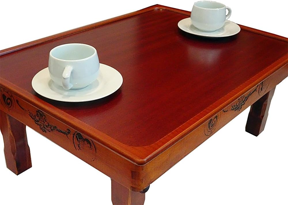 Excelife 86150 Multi Folding Wooden Korean Tea Table M Size, Medium , Brown Pack of 2