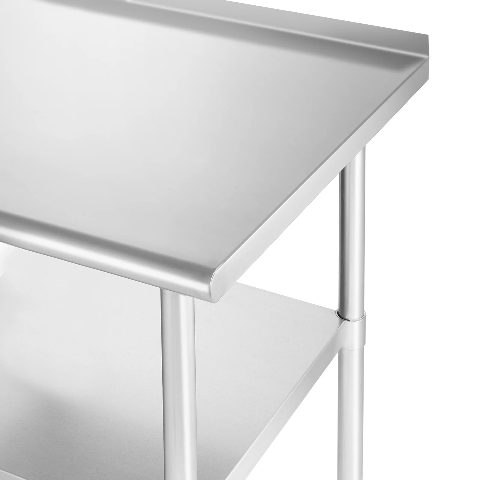 Stainless Steel Commercial Kitchen Prep & Work Table w/ Backsplash - 60 in. x 24 in.