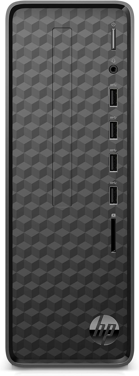 HP Slim Desktop, AMD Athlon Silver 3050U, 4GB RAM, 256 GB SSD, Windows 10 Home (S01-aF0011, Black) (Renewed)