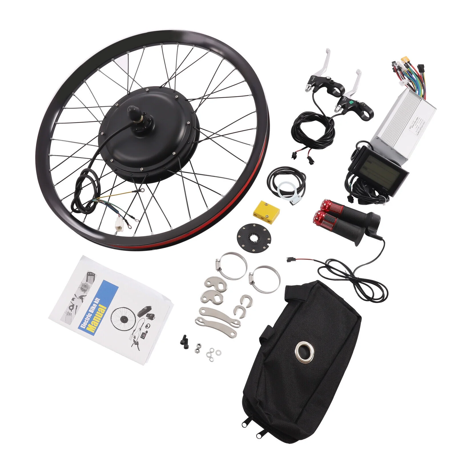 72V 2000W Rear Wheel Motor 2000W Electric Bike Kit with Mutifunction Display