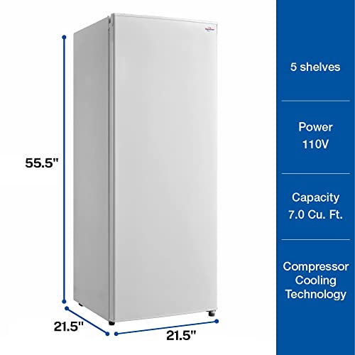 Koolatron Compact Upright Freezer, White