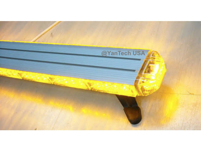 YanTech 60&LBBC 60x22 Amber Clear Super Bright LED Light Bar Flashing Warning Tow Truck Wrecker Police Snow Plow with Brake and